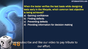 1 1 1 Typical Objectives of Testing QUIZ   4 : ISTQB Foundation level 2018 Question bank