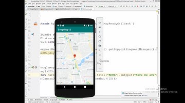 55. Android Tutorial: part 2: Google Map - move camera and add a marker