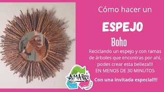 COMO HACER UN ESPEJO BOHO RECICLANDO RAMAS