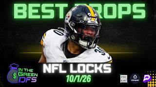 BEST NFL PROPS TODAY | BEST BETS | THURSDAY 10/1/26 | STEELERS vs BROWNS | BONUS TOUCHDOWN BET 🔥