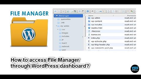 How to access File Manager through WordPress dashboard?