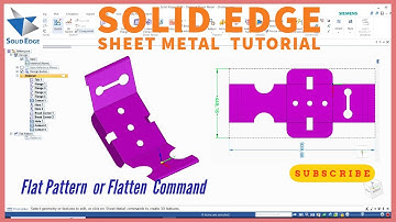 solid edge flat pattern command | solid edge sheet metal tutorial | solid edge flatten