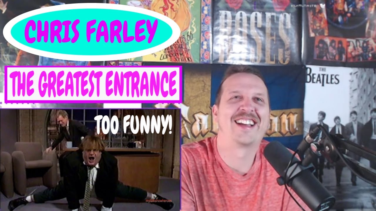 CHRIS FARLEY GREATEST ENTRANCE REACTION LIVE ON DAVID LETTERMAN SHOW