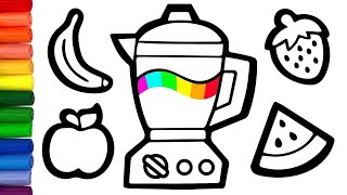 Bolalar Uchun Blender Va Rangli Kamalakni Qanday Chizish Mumkin .How To Draw Blender And Color