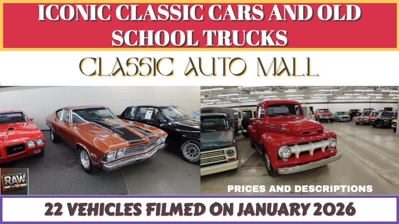 Iconic Classic Cars and Old School Trucks
