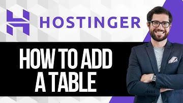 How to Add a Table in Hostinger Website Builder