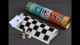 The Study Tournament Plastic Chess Pieces & Roll Up Chess Board Combo -  3.1 King