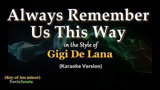 Always Remember Us This Way - Gigi De Lana (Karaoke Version)