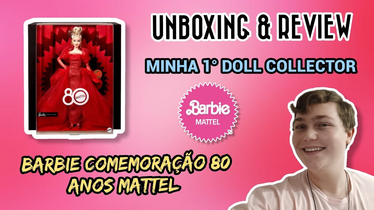 Abrindo A Minha Primeira Barbie Collector | Barbie Comemoração 80 Anos Mattel 