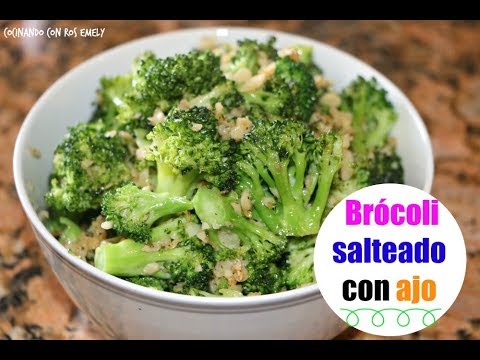 Brócoli salteado con ajo | vegetariano | Ros Emely - YouTube