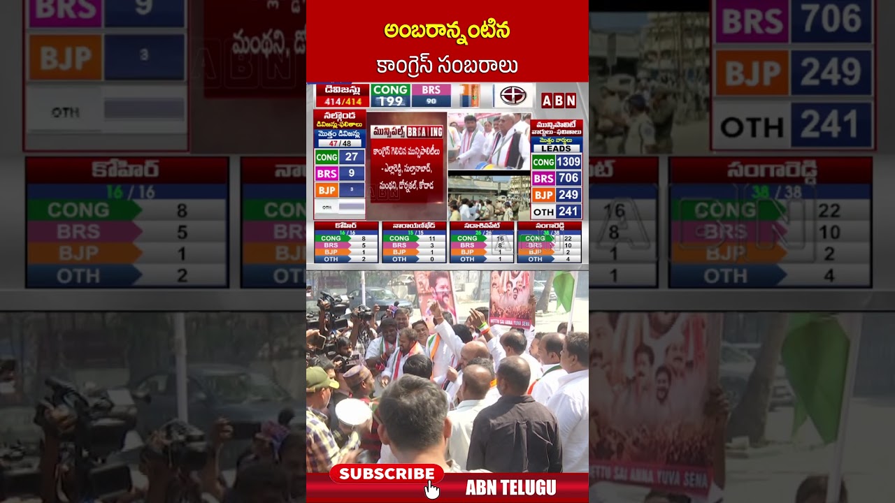 అంబరాన్నంటిన కాంగ్రెస్ సంబరాలు 