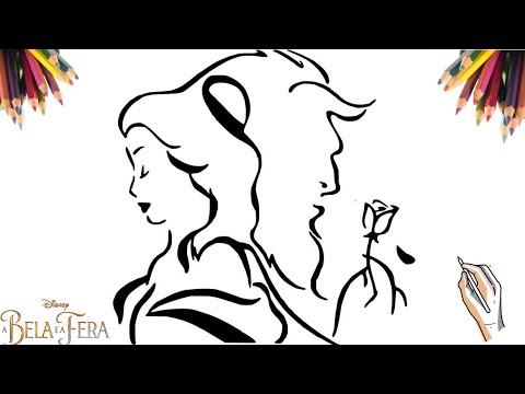 COMO DESENHAR A BELA E A FERA | BEAUTY AND THE BEAST | DISNEY - YouTube