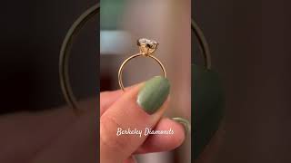 Bezel Oval Diamond Ring with Stacks 💍 | Effortless Modern Bridal Style #Shorts