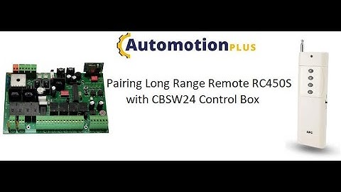 How to  Pair Long Range Remote APC RC450S with Single Swing Gate Opener System (CBSW24 Control Box )