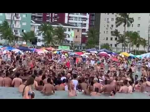 PRESIDENTE BOLSONARO NA PRAIA EM SANTOS.