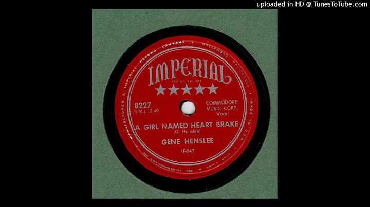 GENE HENSLEE-A Girl Named Heart Brake IMPERIAL 8227