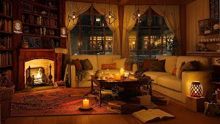 Cozy autumn porch space by the cafe 🍂 Soft piano jazz and a crackling fireplace for relaxation🍂 screenshot 5