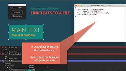 Link Texts & Colors to a JSON text file in After Effects (Micro-Tutorial)