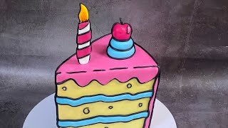 Cartoon cake الكيكه الكرتون كيكه الرسوم المتحركه