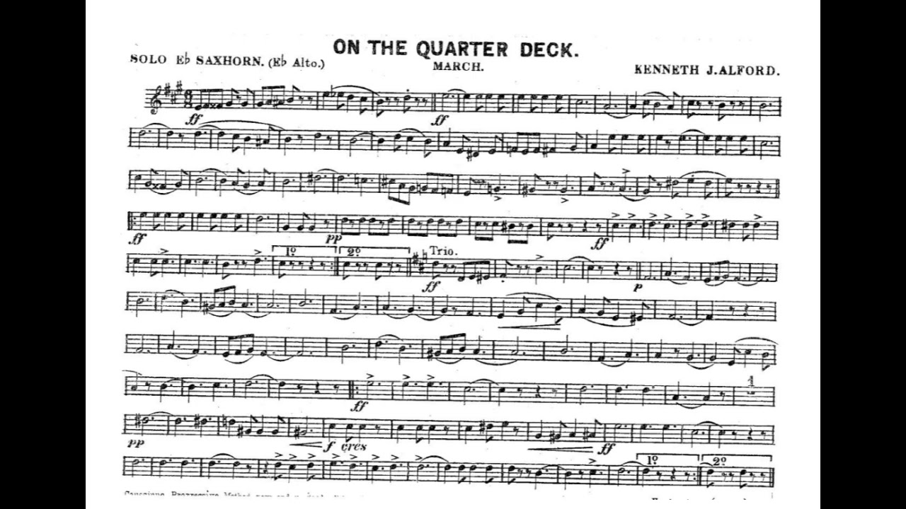 On the Quarterdeck - Eb SAXHORN SOLO