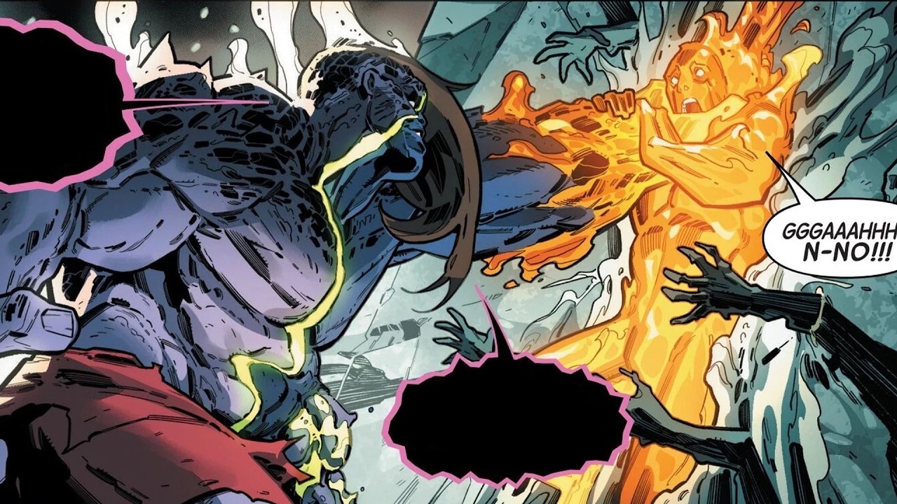 Infernal Hulk destroys the Fantastic Four!