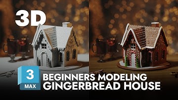 Gingerbread House | Live Modeling with VizAcademy! | Beginners friendly | 3ds Max Christmas