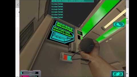 System Shock 2: visual glitch with ops override glitch with nacelle door
