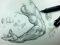 Pen & Ink Drawing Tips | How add crosshatching to an arm