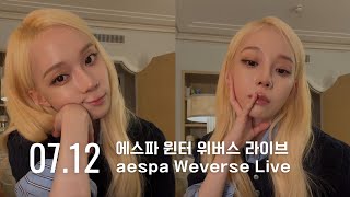 Download lagu 07/12/26 aespa Winter Weverse Live