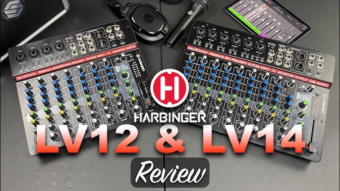 Harbinger LV8 8-Channel Analog Mixer with Bluetooth