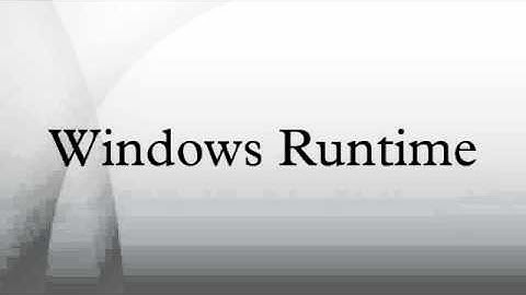 Windows Runtime