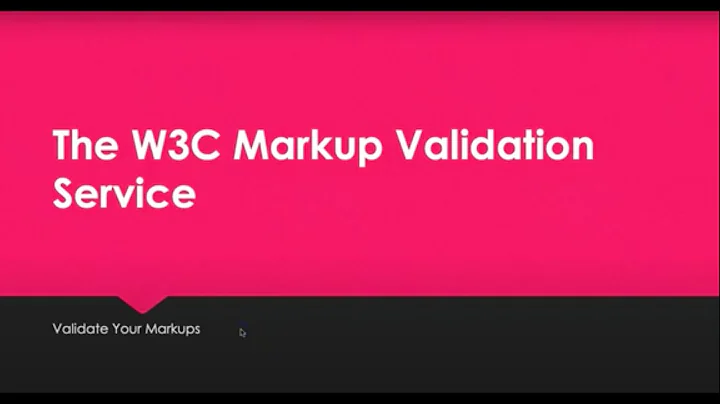 Validate Your Website Markups with W3C Validator