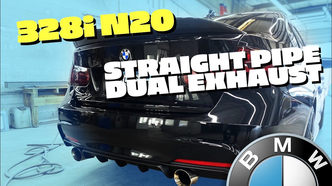 BMW F30 328i N20 Straight Pipe Dual Exhaust Conversion! (IT BURBLES ...