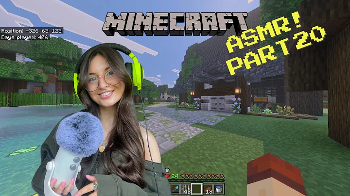 ASMR 1 hour Minecraft gameplay!🌸 (whispered commentary, controller clicking)
