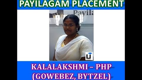 Kalalakshmi(2 Companies) - Payilagam Placement- PHP training in chennai