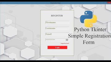 Python Tkinter Simple Registration form || With Source Code