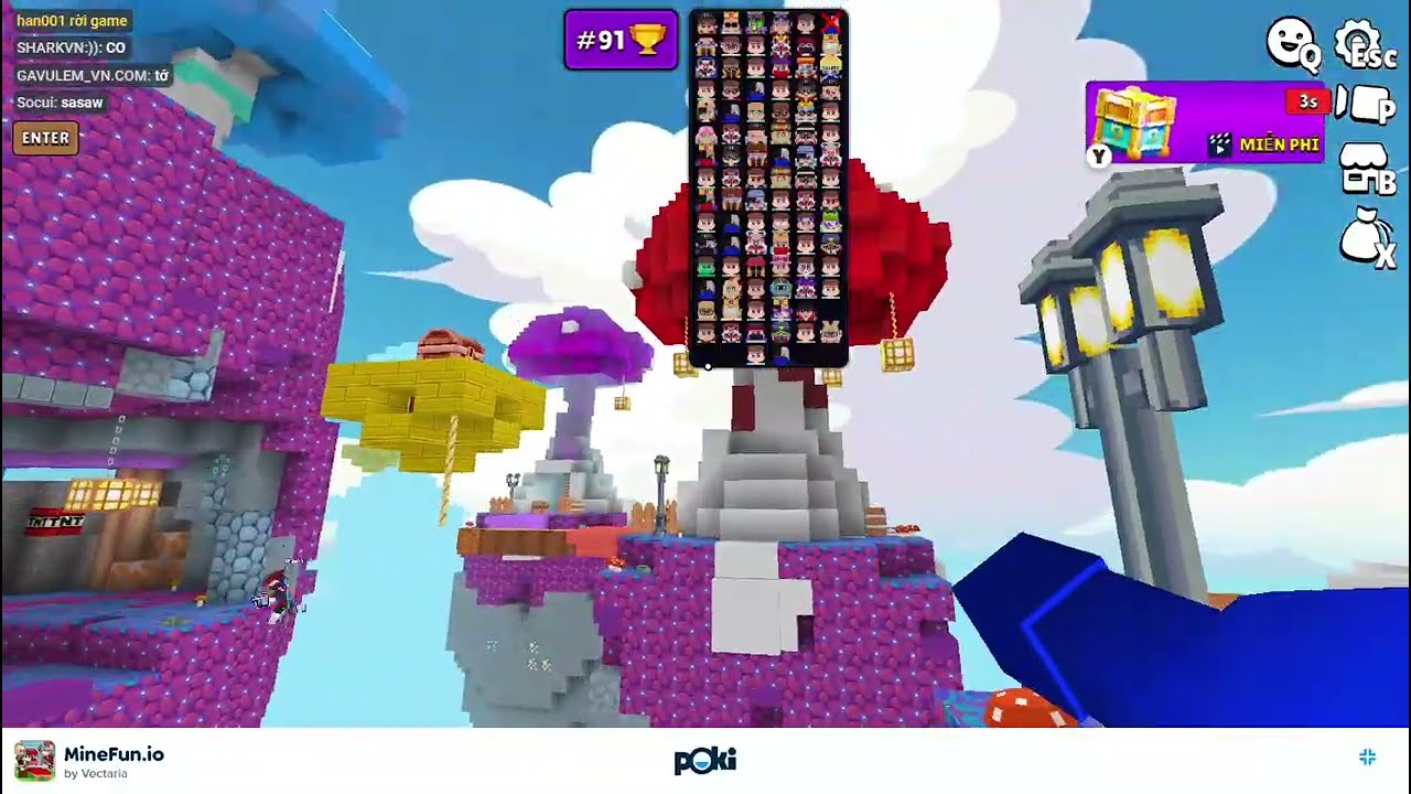 minefun.io highlight sky war but is error