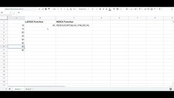 How to Find the Nth Largest Value in Google Sheets