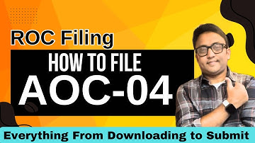 AOC 4 Form Filing | How to File AOC-04 on MCA| #aoc