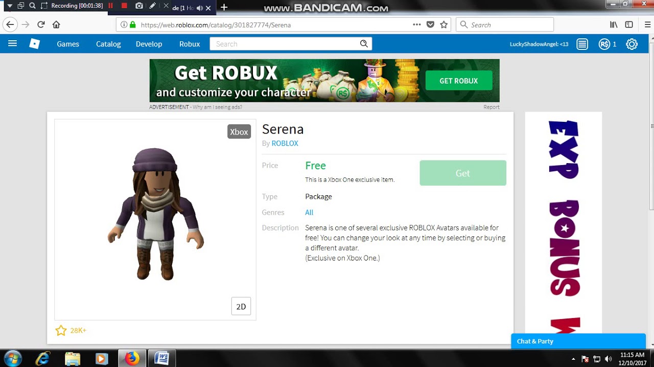 How To Get Serena In Pc Io S 2017 In Roblox Youtube - linked to fashion face might be a package httpswebroblox