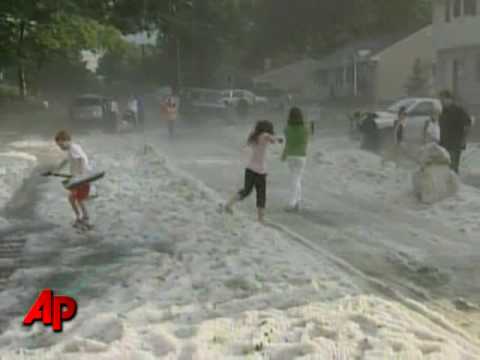 Some northern New Jersey residents say it looked like the middle of winter in the middle of June. A powerful thunderstorm dumped more than 3 inches of hail i...