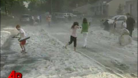 Raw Video: Summer Hail Storm Hits New Jersey