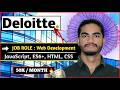 🚀 Deloitte Hiring Freshers 2026 | Web Development Executive Jobs | Bangalore | Apply Now 🔥