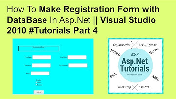 How to make registration form in asp.net with database || Visual Studio 2010 part4