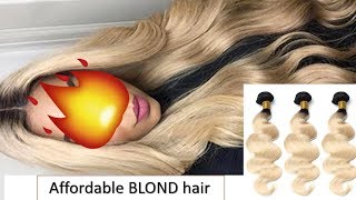 Most affordable blond (613) hair UNDER 100$ on aliexpress| sexay hair | initial hair review