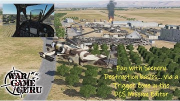 DCS WORLD - Scenery Destruction basics 101 via a Trigger Zone within the DCS Mission Editor