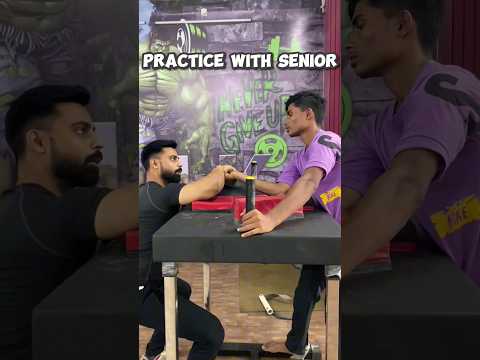 Practice Withith Senior Arm Wrestling 🔥 Practice #jeetkashyap #armwrestling