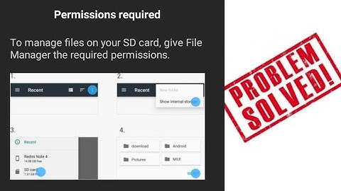 how to solve sd card permission required in just 1 min | Fix Sd Card Permission Required In Mi Phone