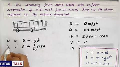 Q-1 Page No 82 |  Motion NCERT Numericals | Class 9 Physics | A bus Starting from