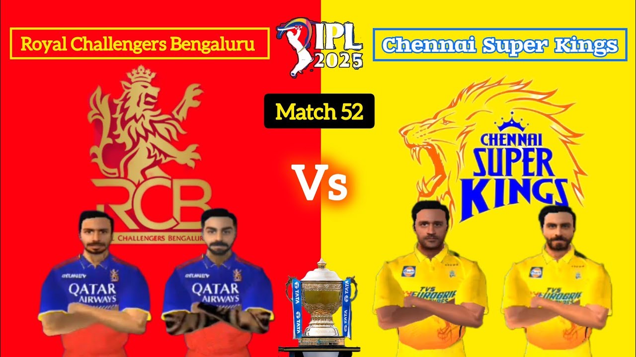 "⚡ RCB vs CSK Ultimate Battle at Bengaluru Stadium! 🏟️ IPL 2025 Match ...
